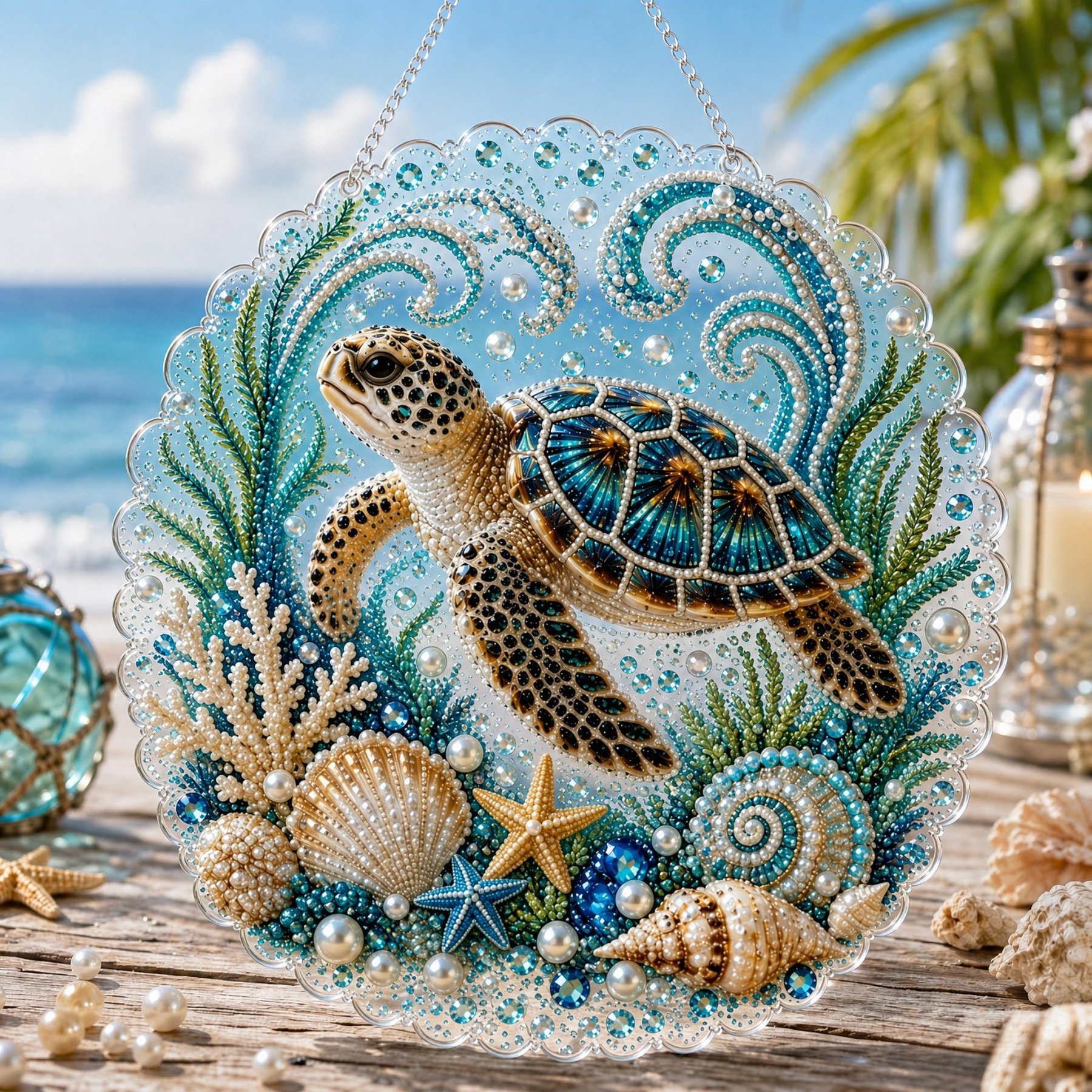 🎁Last Day 49% OFF - 🌊✨Ocean Pearl Art DIY Hanging Ornament Kit🔥Last 4 hours🔥BUY 3 GET 1 FREE (Add 4 Pcs To Cart)