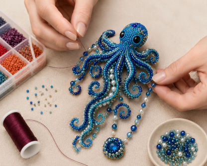 🌊 DIY Ocean Beaded Bracelet Kit – Create Your Own Sea-Inspired Jewelry ✨
