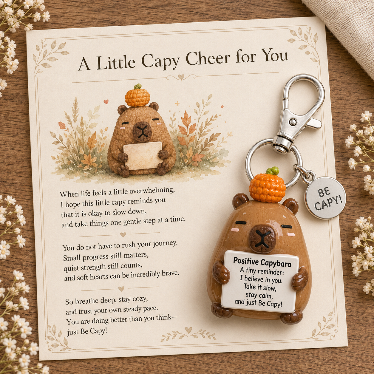 💖 Emotional Support Keychain Collection – A Tiny Reminder You’re Doing Better Than You Think