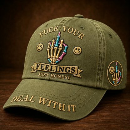 FXXK YOUR FEELINGS Cap🎁Free Double-Sided Honor Coin With Every Cap Purchase🔥Buy 2 Get 1 Free🔥