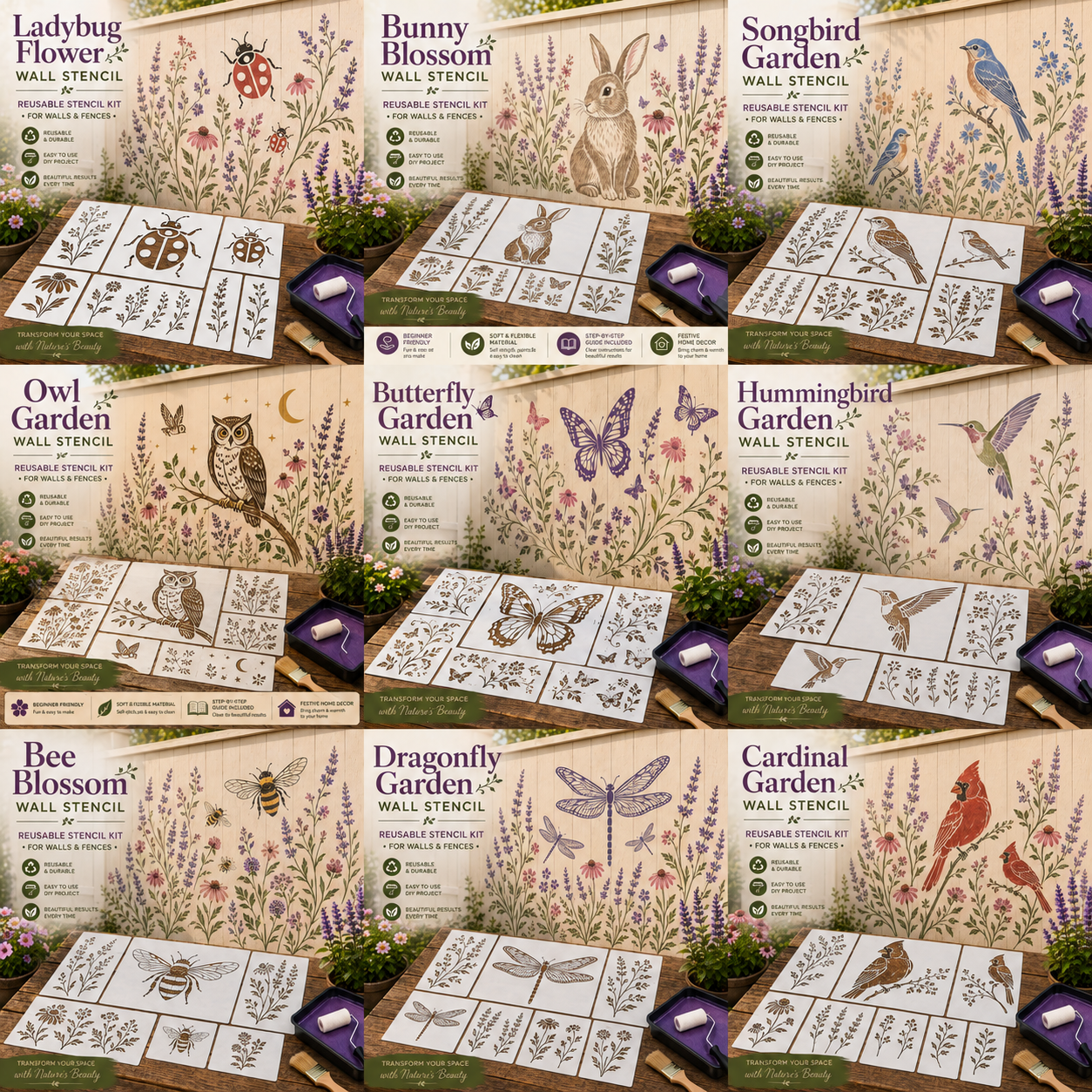 📦Limited Stock 49% OFF 🌿 Garden Wall Stencil&trade;&mdash;Make your walls look lively and not monotonous🔥Buy More Save More🎁Give your child a vivid home🏠