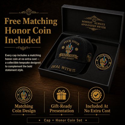 FXXK YOUR FEELINGS Cap🎁Free Double-Sided Honor Coin With Every Cap Purchase🔥Buy 2 Get 1 Free🔥