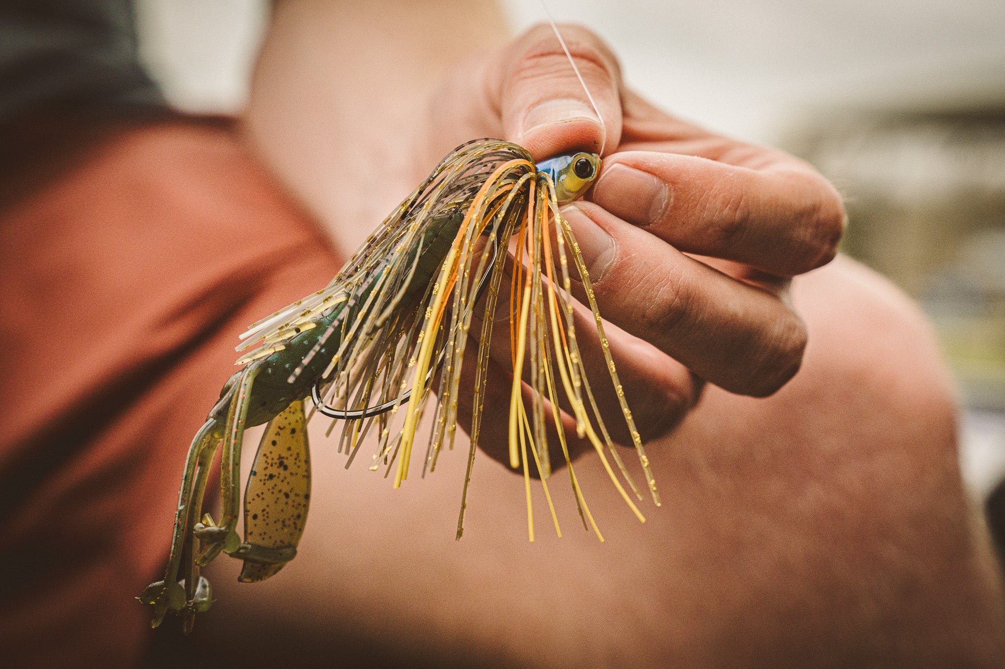 🎁Last Day Promotion 49% OFF🔥Line-Through Swim Jig, Weedless Bass Lure with Integrated Hook & Keeper, Heavy-Cover Design