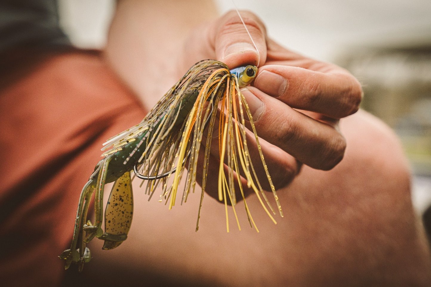 🎁Last Day Promotion 49% OFF🔥Line-Through Swim Jig, Weedless Bass Lure with Integrated Hook & Keeper, Heavy-Cover Design