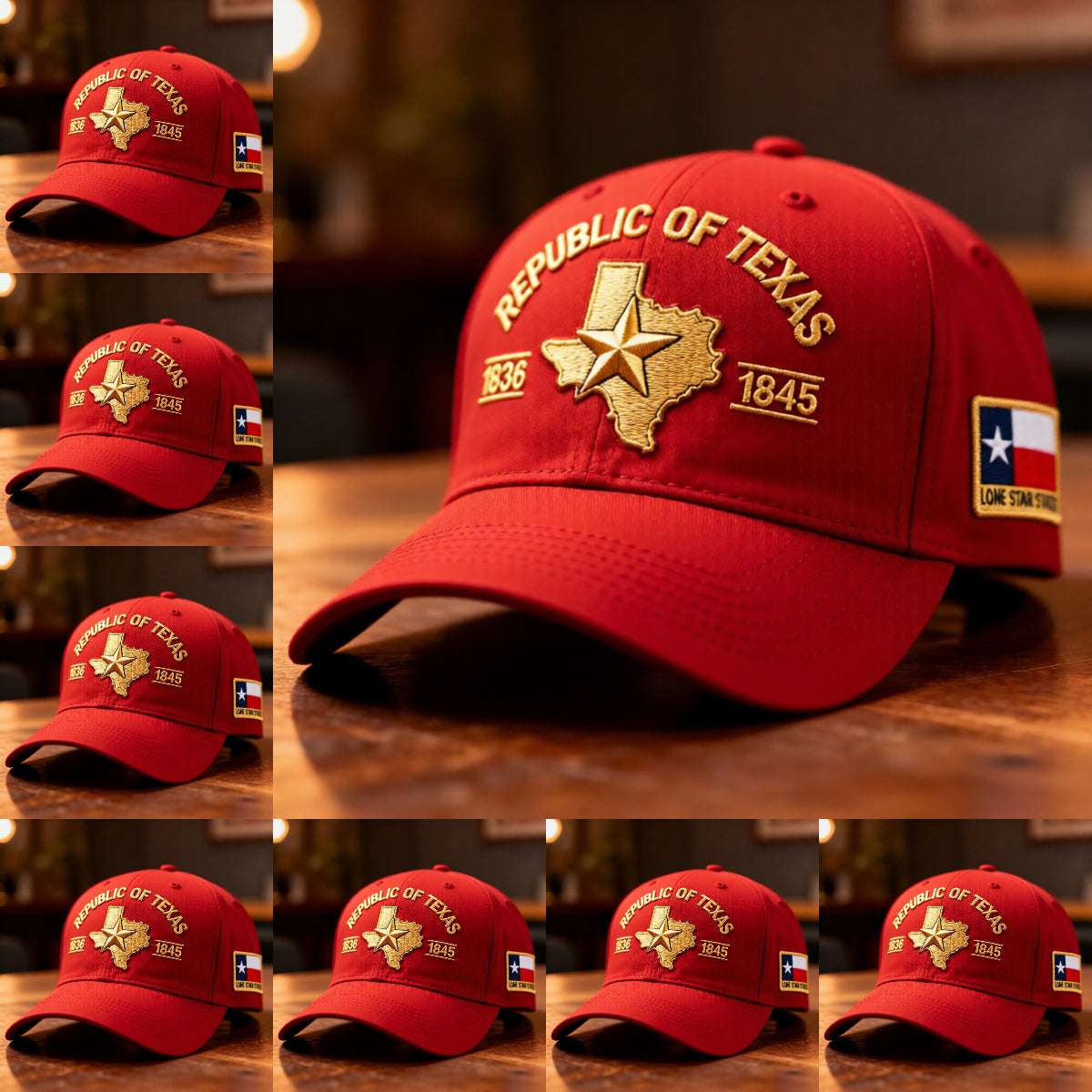 Republic of Texas Embroidered Hat, 🔥Buy 2 FREE SHIPPING ＆ Buy 2 Get 1 Free🔥