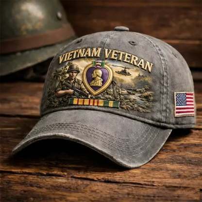 ✨Crafted by Hand Embroidery-Vietnam Veteran Commemorative Cap(✝️Keep Their Memory Alive)