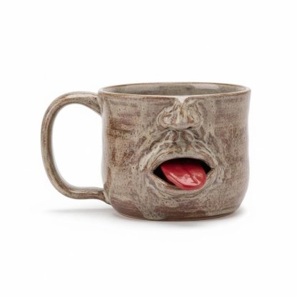 Wacky Face Mug with Protruding Tongue