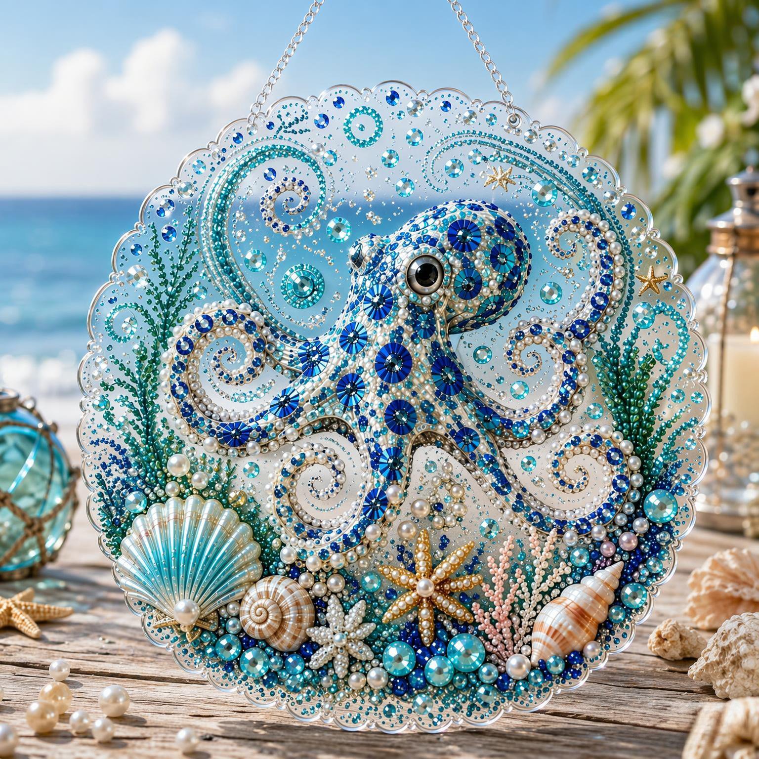 🎁Last Day 49% OFF - 🌊✨Ocean Pearl Art DIY Hanging Ornament Kit🔥Last 4 hours🔥BUY 3 GET 1 FREE (Add 4 Pcs To Cart)
