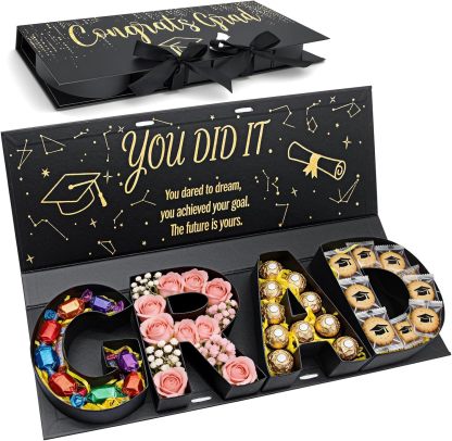 🎁Hot Sale Promotion 49% OFF🔥 DIY Graduation Empty Gift Box with Ribbon, Large Box for Flowers, Candy & Party Favors