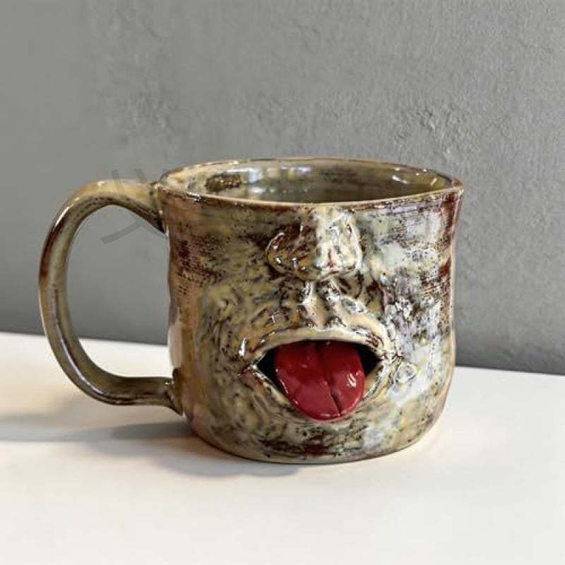 Wacky Face Mug with Protruding Tongue