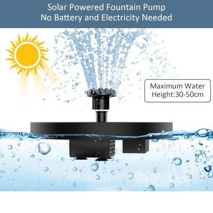 Solar Bath Fountain with 6 Nozzle