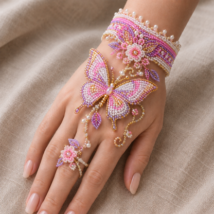 🔥 49% OFF – DIY Beaded Hand Bracelet Kit – Create Your Own Wearable Art🔥Last 4 hours🔥BUY 3 GET 1 FREE (Add 4 Pcs To Cart)