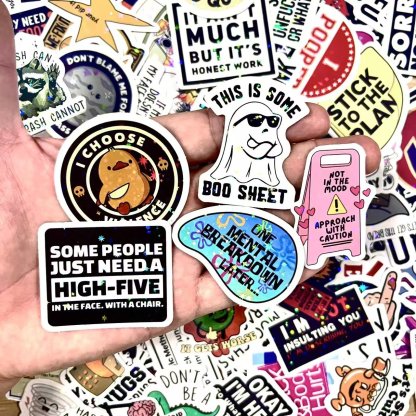 ✨130pcs Funny Stickers for Adults – Prank Meme (Dirty) Hilarious Sticker Pack(Waterproof & No Residue)