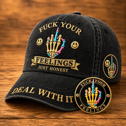 FXXK YOUR FEELINGS Cap🎁Free Double-Sided Honor Coin With Every Cap Purchase🔥Buy 2 Get 1 Free🔥