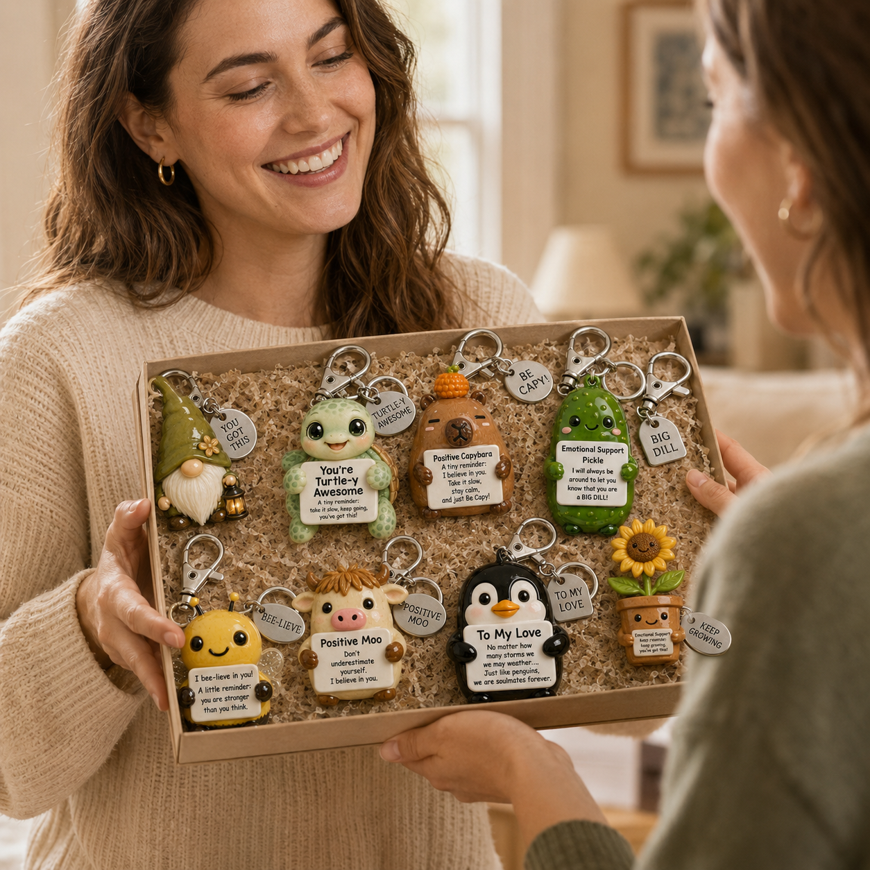 💖 Emotional Support Keychain Collection – A Tiny Reminder You’re Doing Better Than You Think
