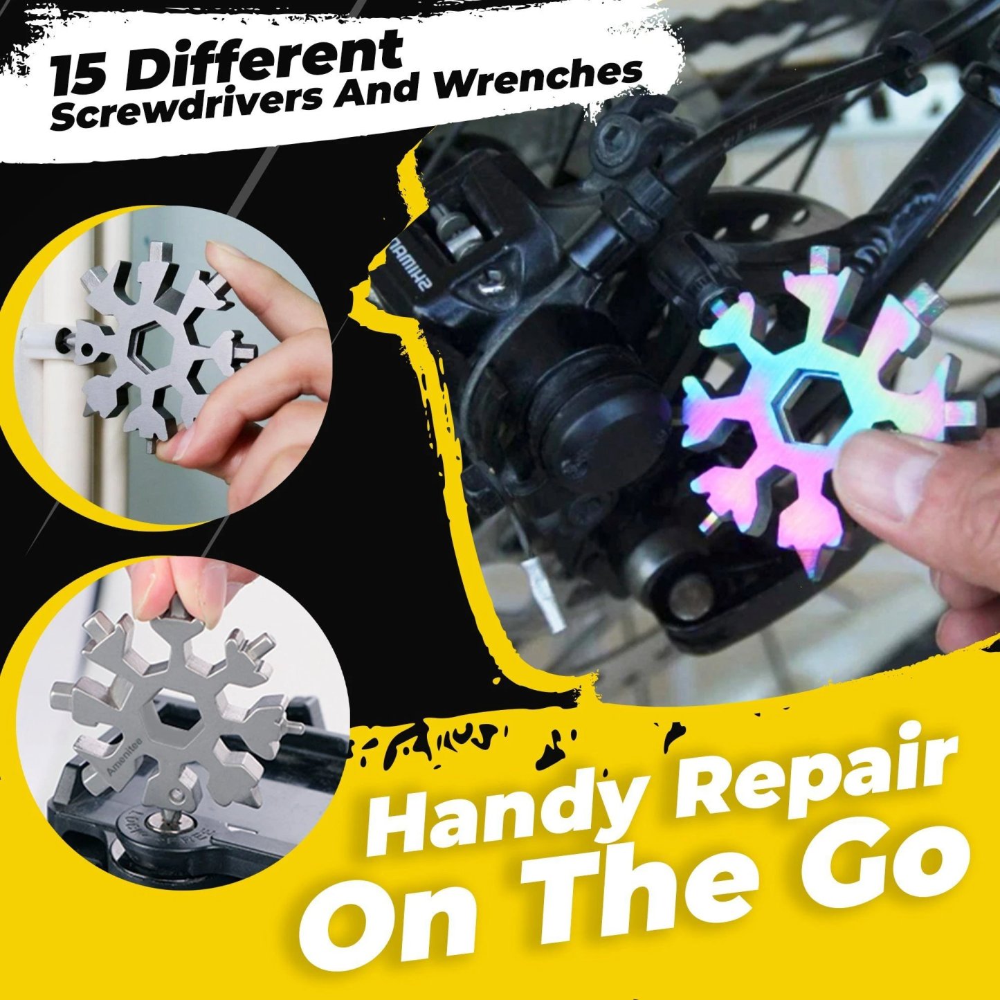 🎁New Multifunctional 18-in-1 Snowflake Wrench