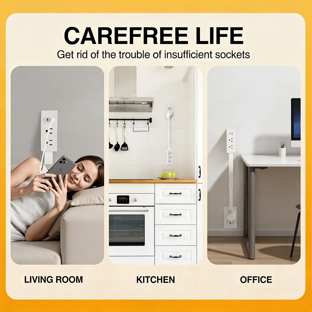 🔌 Extendable Power Outlet – Reach Power Anywhere, Instantly