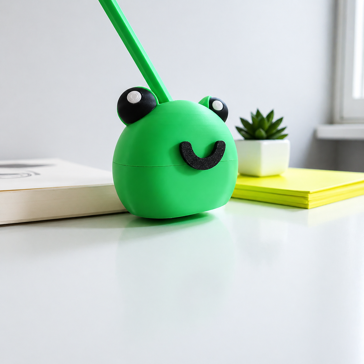 🐸Cute Frog Desk Organizer —— 😃😞A Fun Little Desk Buddy That Changes Expression