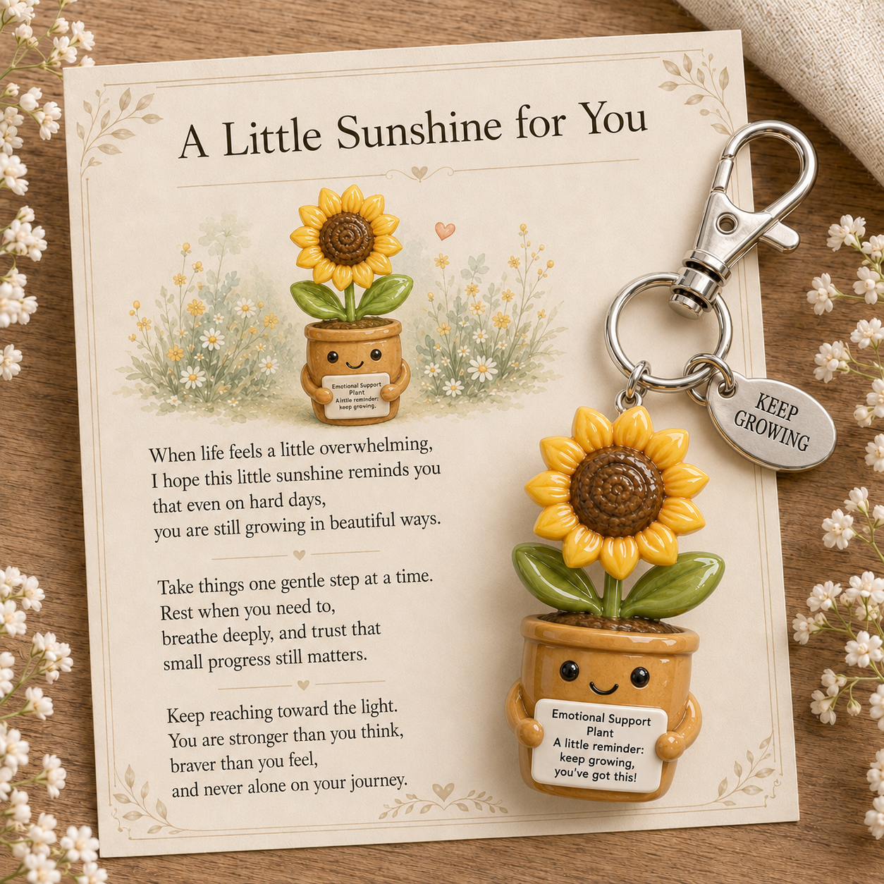 💖 Emotional Support Keychain Collection – A Tiny Reminder You’re Doing Better Than You Think