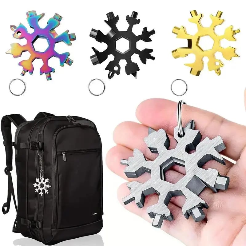🎁New Multifunctional 18-in-1 Snowflake Wrench