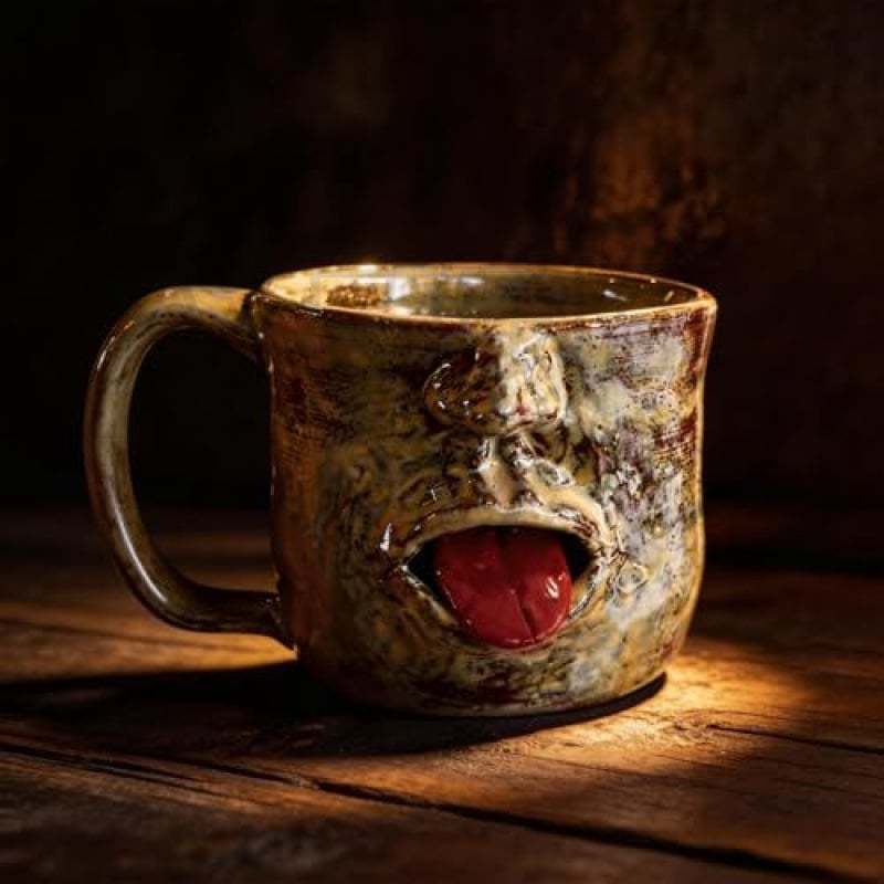 Wacky Face Mug with Protruding Tongue