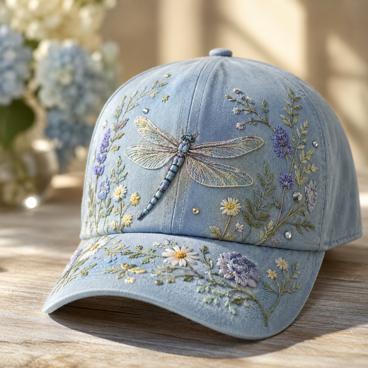 🦋 Nature-Inspired Embroidered Animal Caps