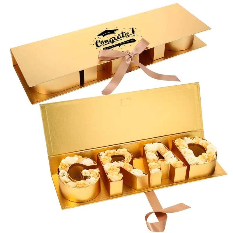 🎁Hot Sale Promotion 49% OFF🔥 DIY Graduation Empty Gift Box with Ribbon, Large Box for Flowers, Candy & Party Favors