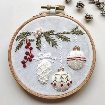 Holly Bauble Embroidery Suits