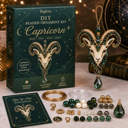 ⏳ Last Day 49% OFF – Buy 3 Get 1 FREE（4 PCS）🌙 Beginner-Friendly Zodiac Blessing Beaded Ornament DIY Kit Collection | Complete Kit with Beads, Crystal Accents, Zodiac Charms & Step-by-Step Guide Included 💕