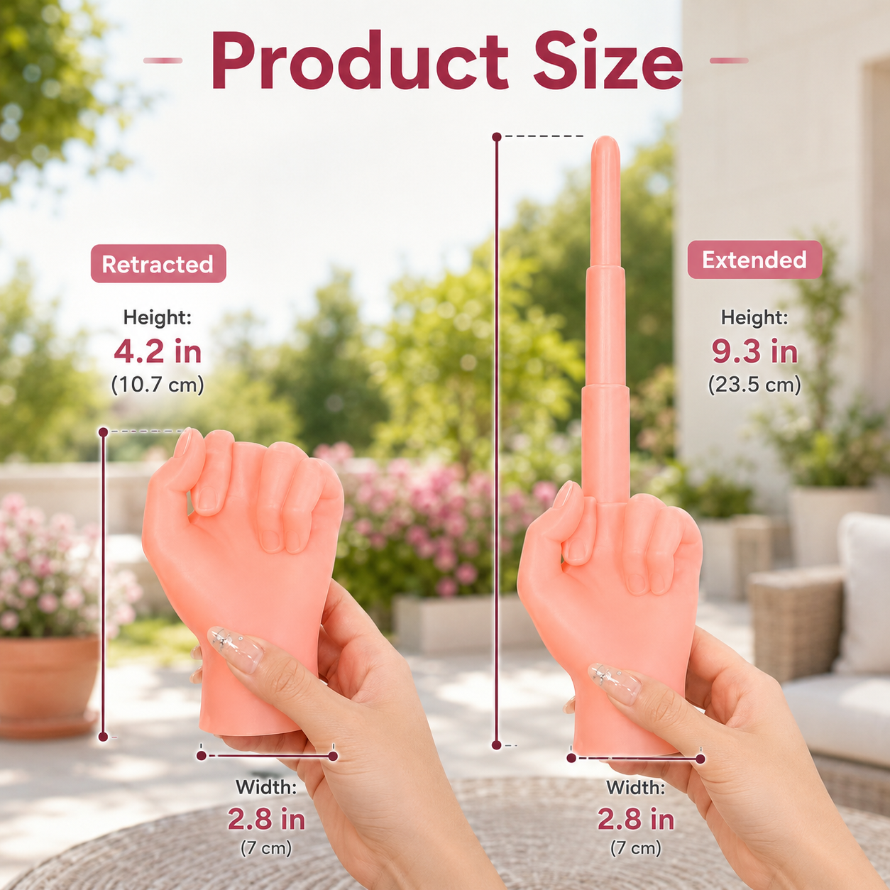 🖕🏻3-Stage Telescopic Middle Finger Gag Toy – Funny Pop-Up Hand Prank Gift😂