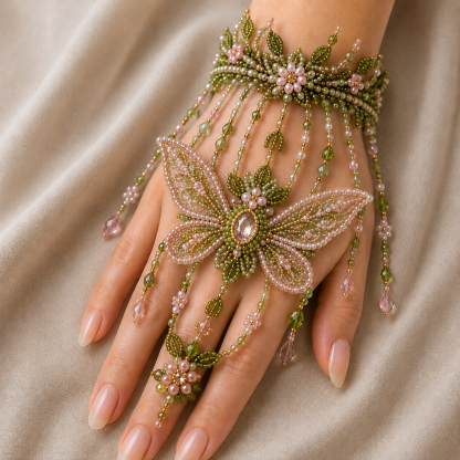 Enchanted Forest: Guardians & Shadows – DIY Beaded Hand Bracelet（When darkness awakens, the guardians rise）