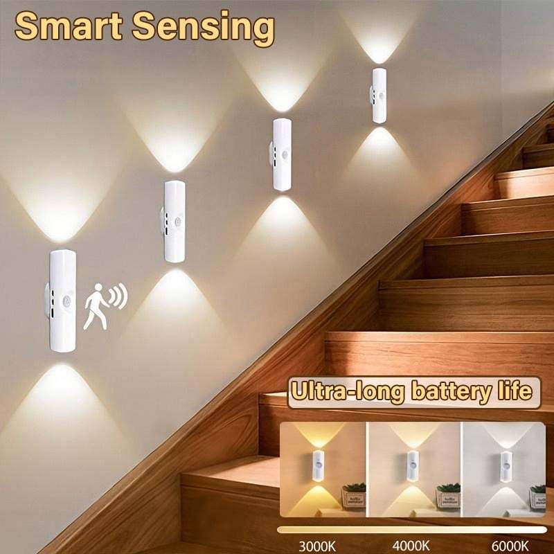 Human Body Detection Night Light Automatic Sensing 7 Color Wall Lamp