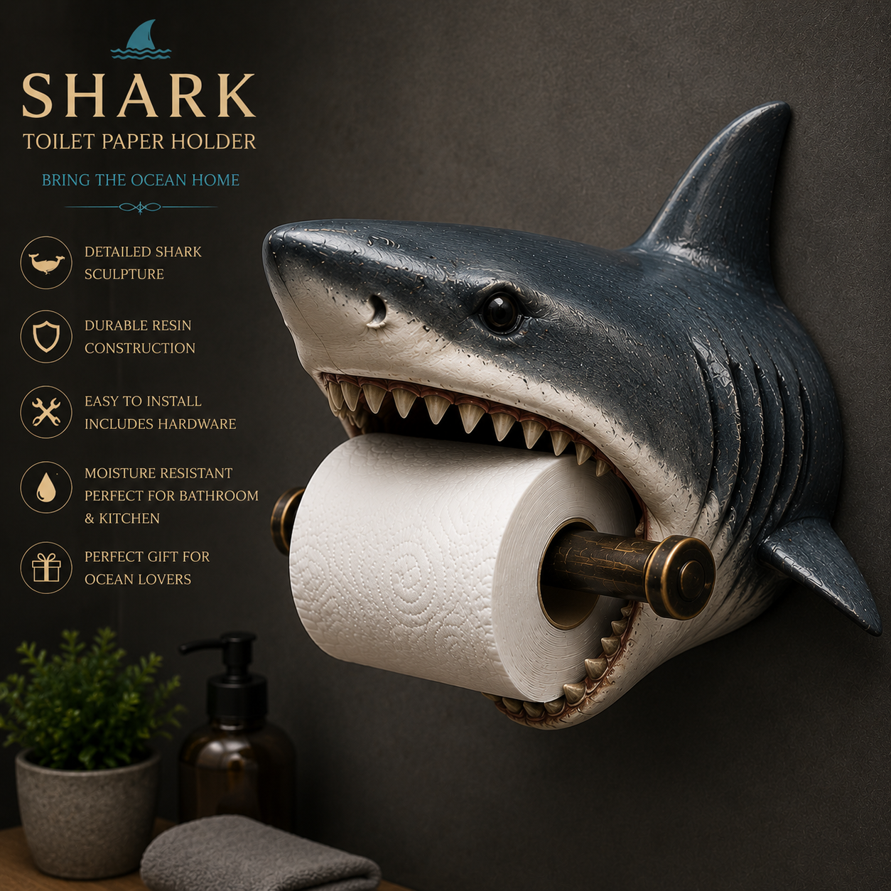 🌊 Ocean Guardians Toilet Paper Holder Series