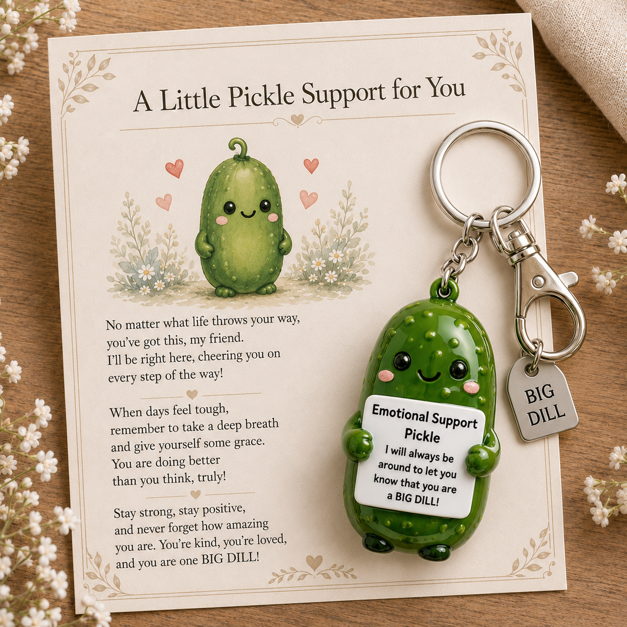💖 Emotional Support Keychain Collection – A Tiny Reminder You’re Doing Better Than You Think
