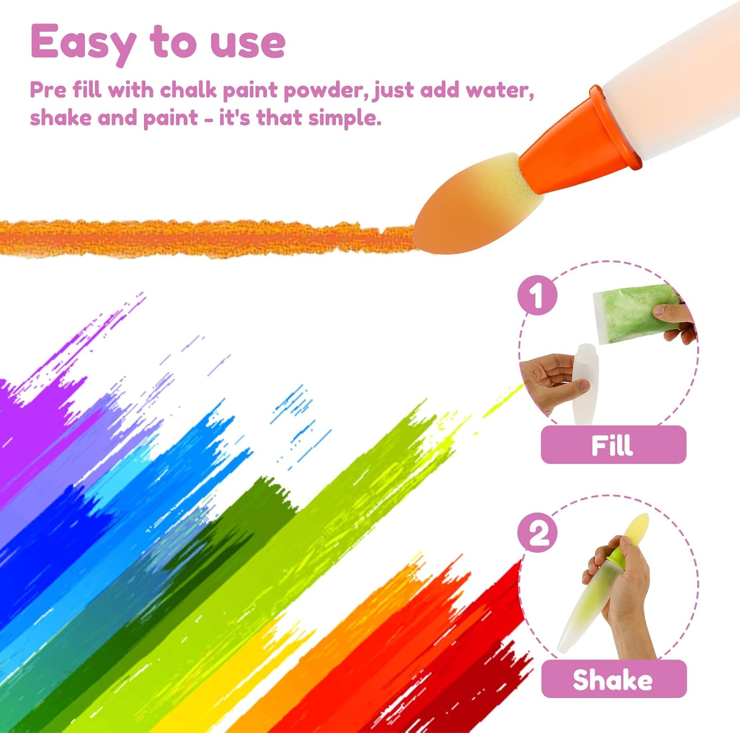 Sidewalk Chalk Paint Brush Set for Colorful Outdoor Fun 🌈