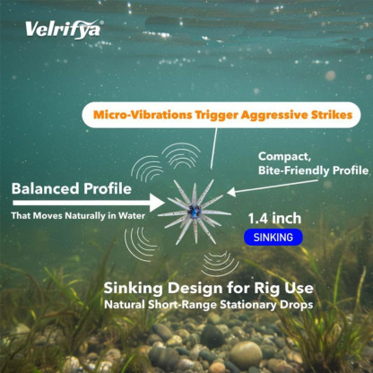 🎁Last Day Promotion 49% OFF🔥Tentacle Soft Plastic Fishing Lure, Finesse Bass Bait for Drop Shot Wacky Rig, Slow Sinking