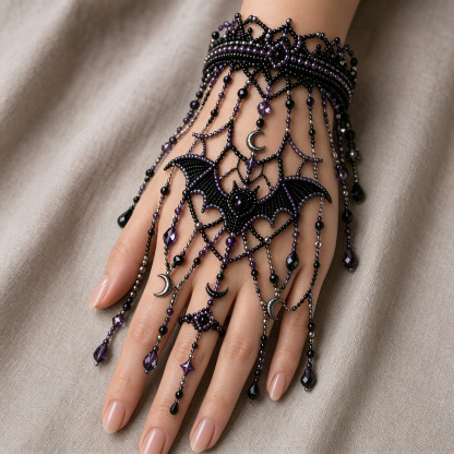 Enchanted Forest: Guardians & Shadows – DIY Beaded Hand Bracelet（When darkness awakens, the guardians rise）
