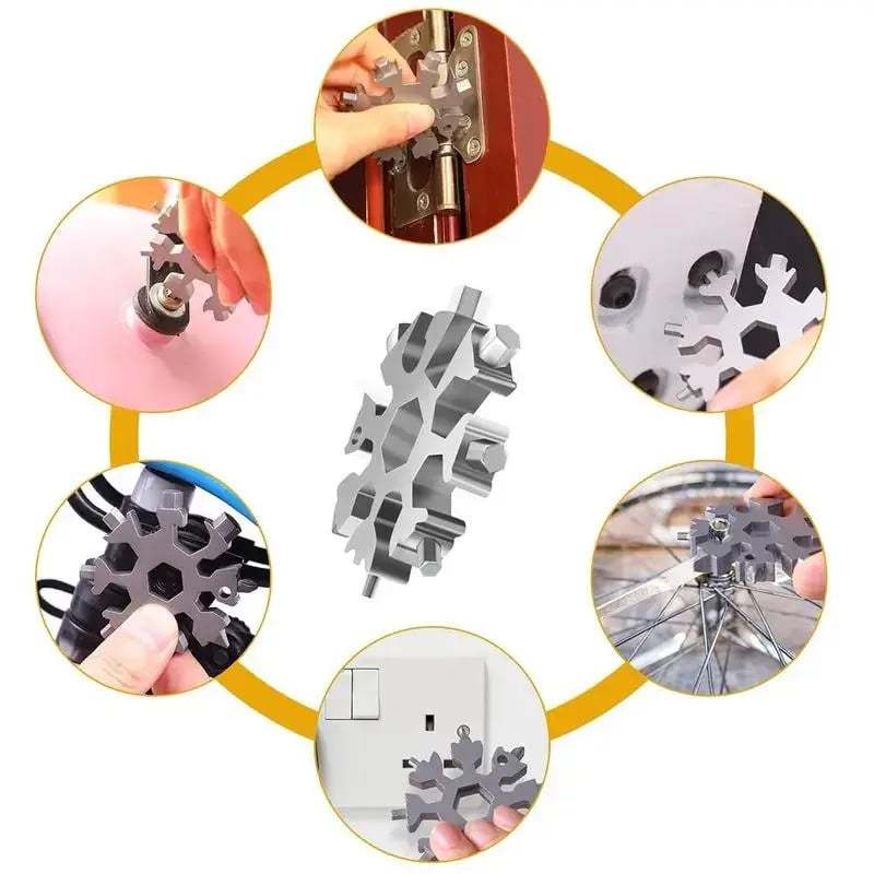 🎁New Multifunctional 18-in-1 Snowflake Wrench