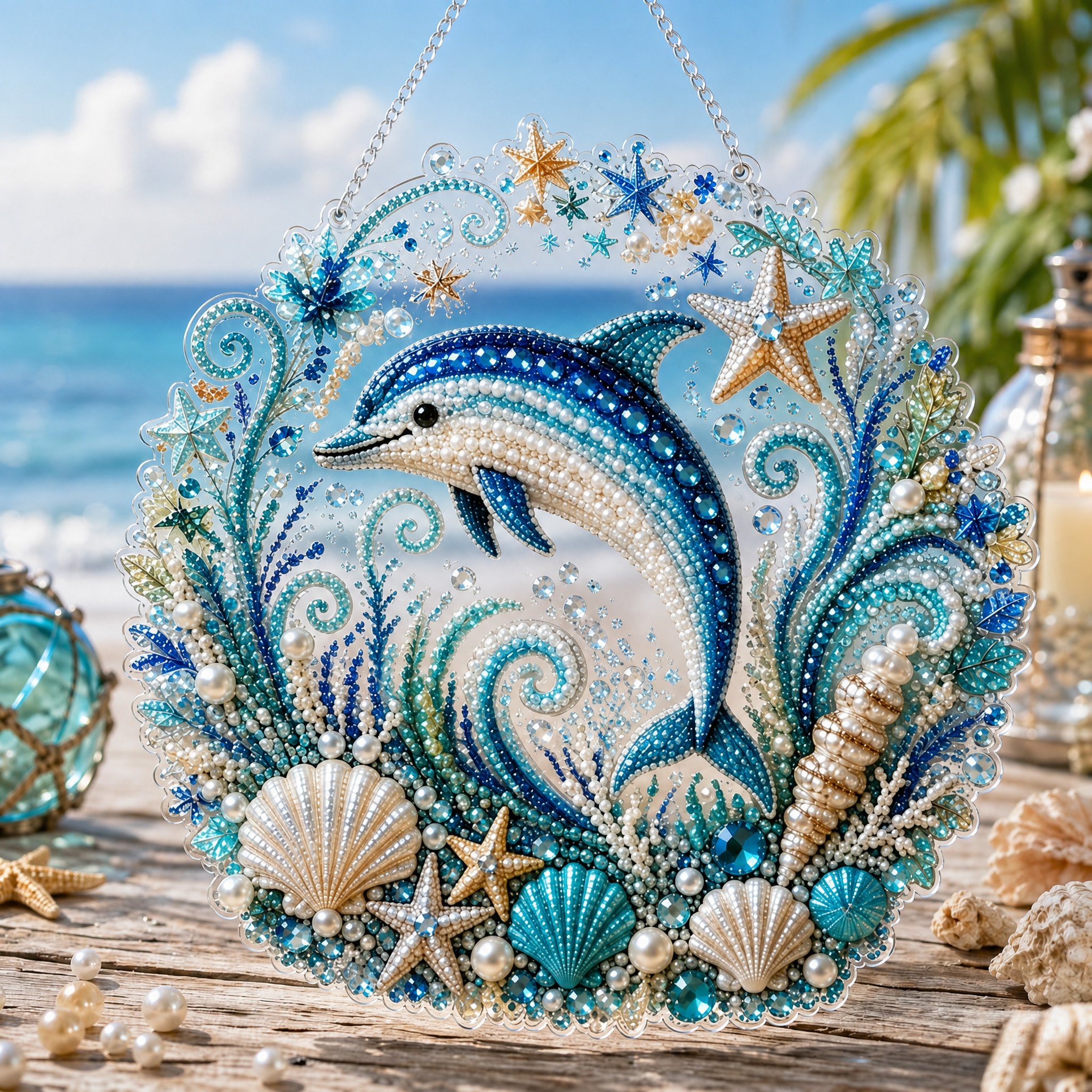 🎁Last Day 49% OFF - 🌊✨Ocean Pearl Art DIY Hanging Ornament Kit🔥Last 4 hours🔥BUY 3 GET 1 FREE (Add 4 Pcs To Cart)