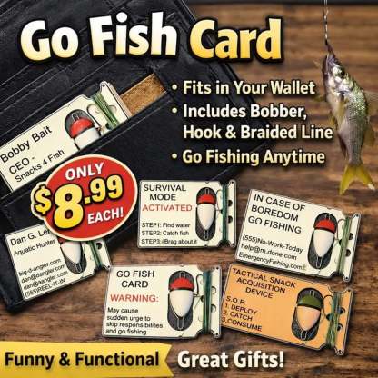 🔥LAST DAY 50% OFF🎣 Go Fish Card – Wallet Fishing Kit