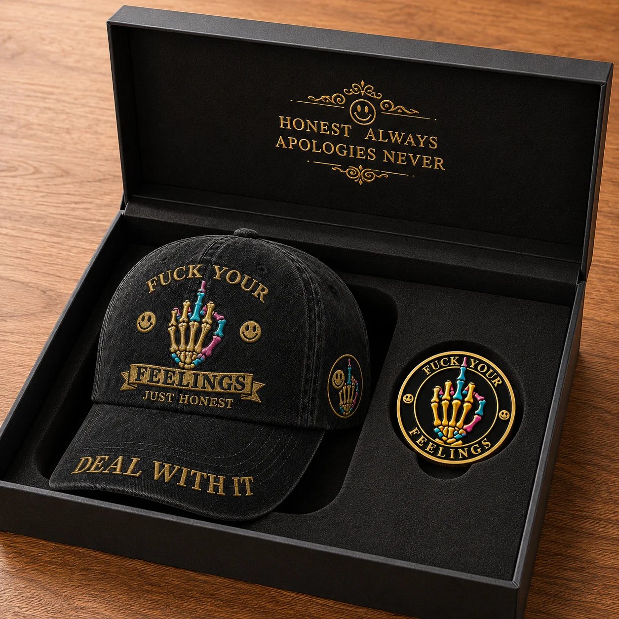 FXXK YOUR FEELINGS Cap🎁Free Double-Sided Honor Coin With Every Cap Purchase🔥Buy 2 Get 1 Free🔥