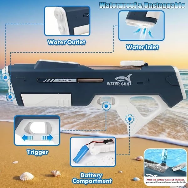 🏆Flash Sale⚡ 50K+ SOLD!🔥 Automatic Water Suction Gun, Waterproof Design