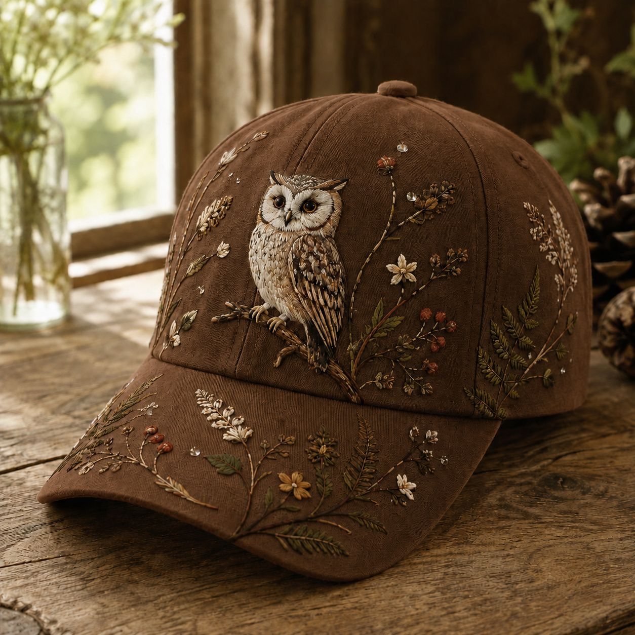 🦋 Nature-Inspired Embroidered Animal Caps