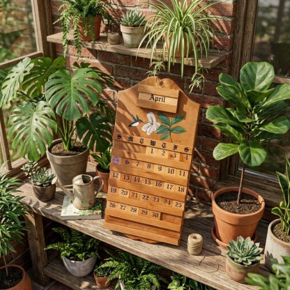 🔥Last Day 49% OFF - 🌿📆Handmade Vintage Wooden Perpetual Calendar