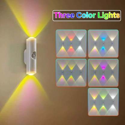 Human Body Detection Night Light Automatic Sensing 7 Color Wall Lamp