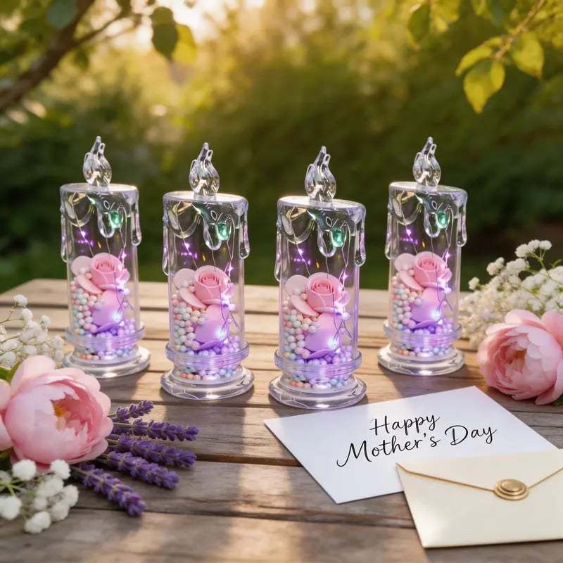 🌹Realistic Rose Candle Lights — Battery-Powered, Smoke-Free LED Roses for Home Decor, Weddings, Parties & Gifts ✨