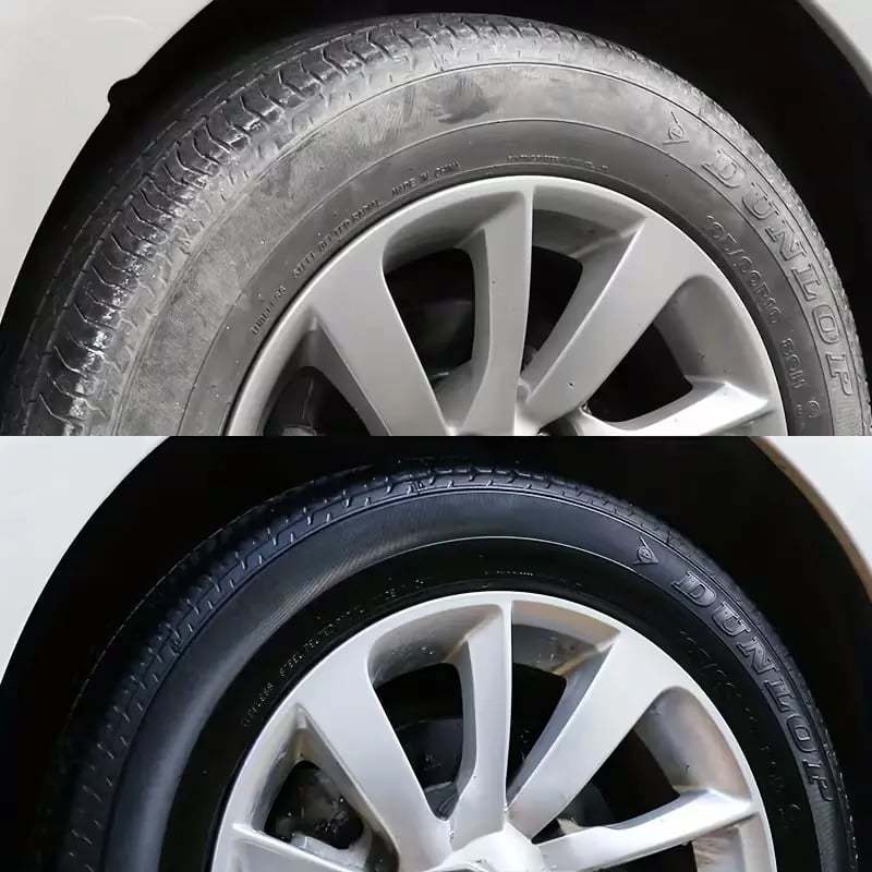 Premium Tire Coating & Trim Restorer: Bring Back the Original Deep Black Shine to Rubber and Plastic