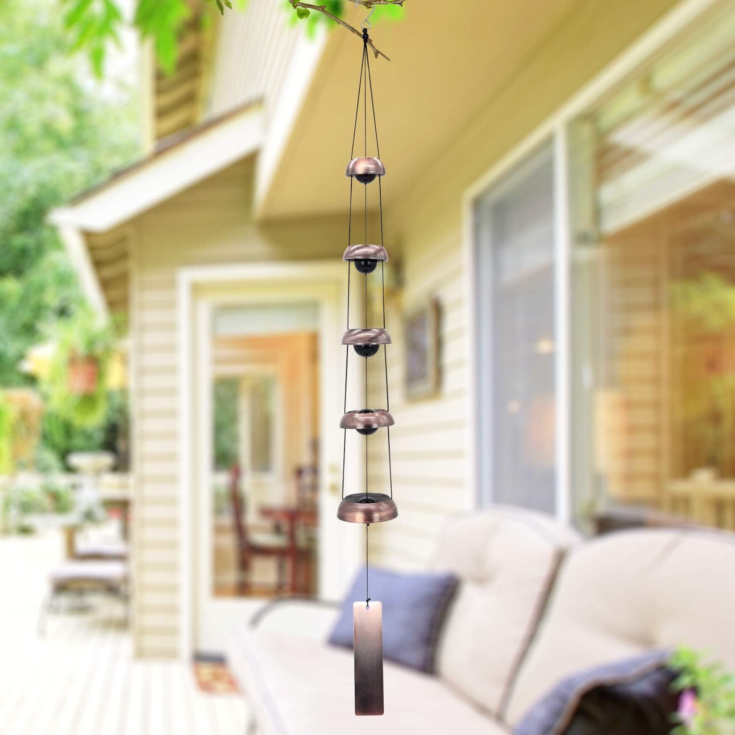 🔔 Quintet Brass Wind Chimes (35-inch)
