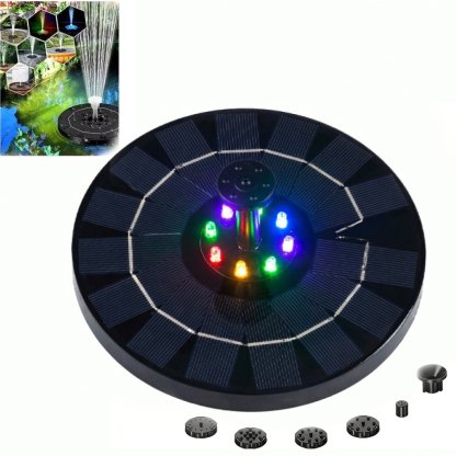 Solar Bath Fountain with 6 Nozzle