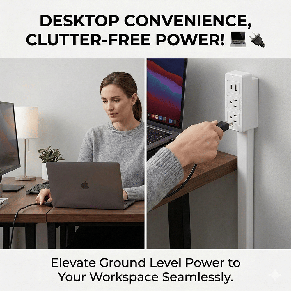 🔌 Extendable Power Outlet – Reach Power Anywhere, Instantly